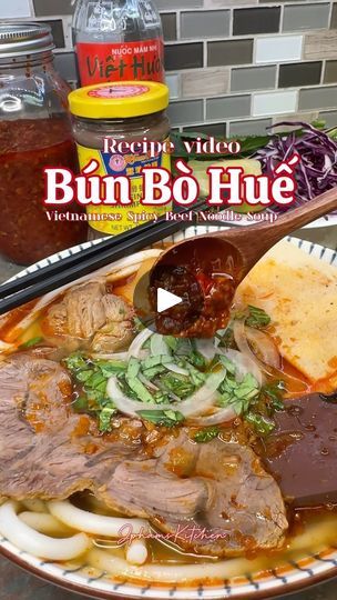 Bun Bo Hue Recipe, Black Pepper Shrimp, Spicy Beef Noodle Soup, Bun Bo Hue, Soup Seasoning, Pork Hock, Pepper Shrimp, Rock Sugar, Beef Shank