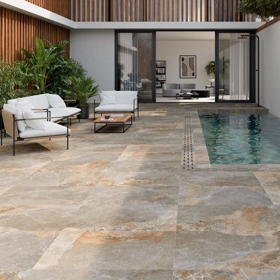 Outdoor Tiles. Ideal for Gardens & Outside Spaces – Porcelain Superstore Tiled Deck, Paving Stone Patio, Patio 2023, Country House Garden, Outdoor Tiles Floor, Outside Terrace, Outdoor Tile Patio, Porcelain Superstore, Terrace Tiles