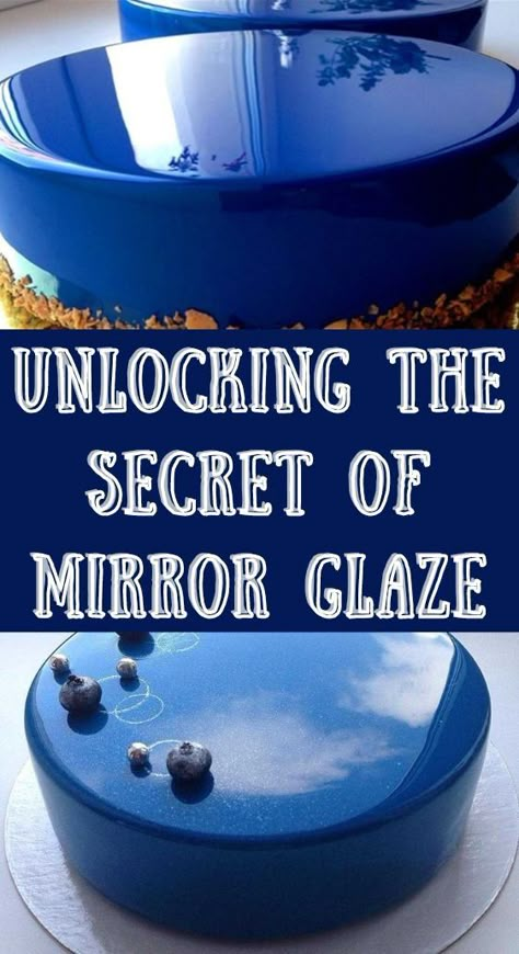 Dive into the enchanting world of mirror glaze with this recipe that reveals the secrets behind its glossy perfection. Transform your desserts into stunning creations that gleam like mirrors, captivating both the eyes and the taste buds. With just a few ingredients and careful technique, you'll master the art of creating a flawless mirror glaze. Get ready to impress! Mirror Glaze Icing Recipe, Cakes With Glaze Icing, Glossy Cake Glaze, Mirror Glazed Cakes Recipes, Mirror Icing Glaze Recipe, Mirror Glaze Recipe How To Make, How To Make Mirror Glaze, Mirror Cake Glaze, Mirror Glaze Icing