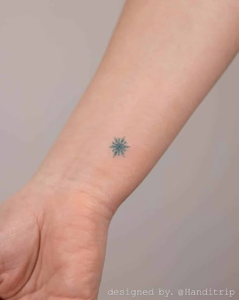 Blue Snowflake Tattoo, Stop Tattoo, Best Wrist Tattoos, Snowflake Tattoo, Ring Tattoo Designs, Tattoo On Wrist, Snow Flake Tattoo, Cool Wrist Tattoos, Ring Tattoos