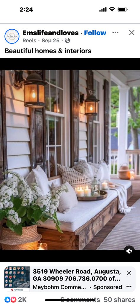 Porch Update, 25 Beautiful Homes, Small Porch, Beautiful Houses Interior, Small Porches, Back Porch, Porch Ideas, Beautiful Homes, Porch