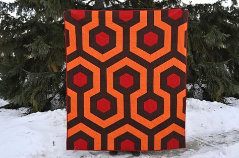 Overlook Hotel Quilt - Holly Clarke Design Overlook Hotel Carpet, The Overlook Hotel, Knitting Quilt, Hotel Carpet, Overlook Hotel, Red Barns, Carpet Design, Patterned Carpet, The Shining