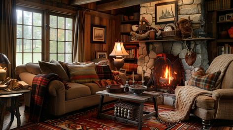 15 Best Cozy Cabin Room Designs - Marry Design Camp Style Living Room, Log Home Furniture Living Rooms, Lodge Room Ideas, Cabin Room Design, Woodsy Living Room, Old Cabin Interior, Log Cabin Living Room Ideas, Small Cabin Living Room, Cozy Cabin Living Room