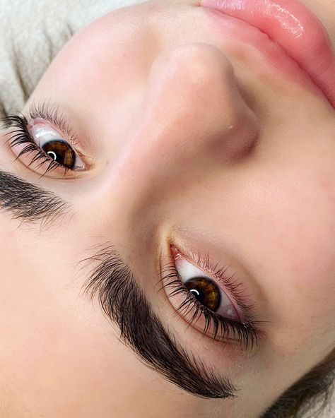 Thick Brows Natural, Eyebrows Goals, Curled Eyelashes, Exercise For Women, Natural Makeup For Brown Eyes, Lash Lifting, Thick Brows, Beautiful Eyebrows, Eyelash Extentions