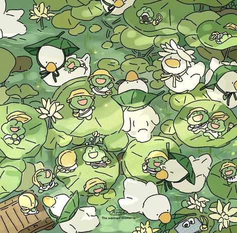 Cute Green Computer Wallpaper, Uuueee Green, Anime Green Aesthetic Background, Green Frog Aesthetic Wallpaper, Aesthetic Green Drawing, Profile Picture Aesthetic Green, Cute Widgets Green, Green Cute Drawing, Japanese Green Aesthetic