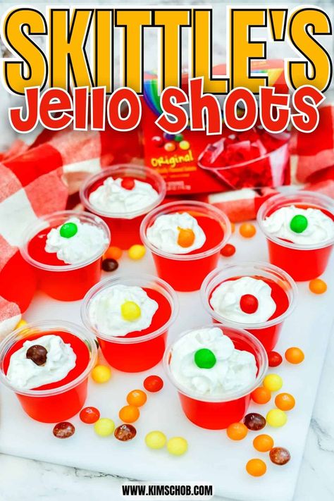 Tipsy Bartender Jello Shots, Jello Shots With Vodka, Infused Snacks, Shots With Vodka, Raspberry Jello Shots, Skittle Vodka, Alcohol Jello Shots, Vodka Jello Shots, Easy Jello Shots