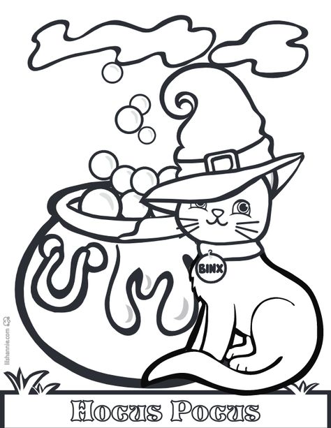 Hocus Pocus Coloring Page Hocus Pocus Coloring Pages, Fun Chalk Art, Stick Drawings, Halloween Cats, Activity Pages, Cat Coloring Page, Halloween Coloring Pages, Halloween Pictures, Cute Coloring Pages