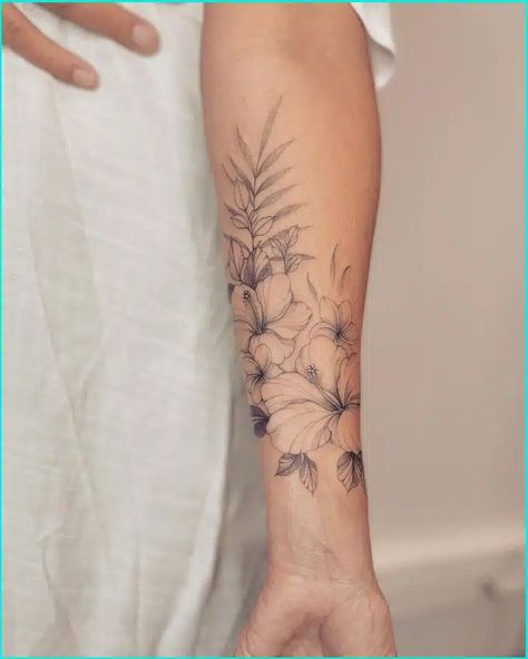 Top 72+ Meaningful Hawaiian Tattoos With Perfect Placement Hawaii Flower Tattoos, Plumeria Flower Tattoos, Tropical Flower Tattoos, Orchid Flower Tattoos, Hawaiian Flower Tattoos, Hawaiian Tattoos, Plumeria Tattoo, Hibiscus Flower Tattoos, Tropical Tattoo