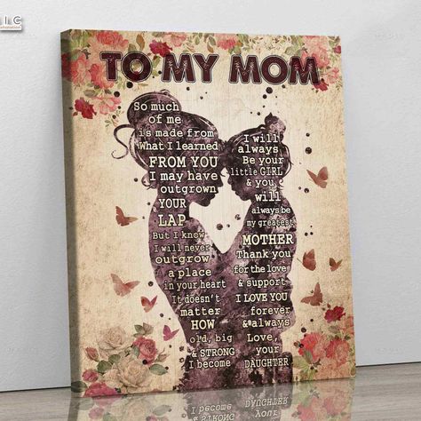 To My Mom So Much Of Me 1st Mothers Day Gifts Canvas Art For Mothers Day, Paintings For Mothers Day Canvases, Mothers Day Painting Ideas Canvases Mom, Mother Day Painting, Mom Daughter Painting Ideas, Mothers Day Drawings Art Paintings, Mother Daughter Art Sketch, Paintings For Mom From Daughter, Canvas Painting For Mom From Daughter