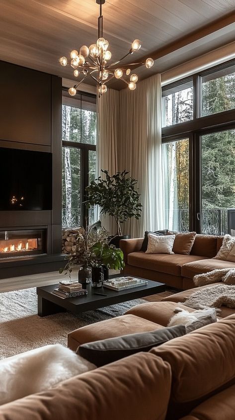 #LivingRoomDecoratingIdeas #LivingRoomDecorIdeas #LivingRoom #LivingRoomDecor Cozy Masculine Living Room, Modern Fireplace Ideas Living Rooms, Fireplace Options, Modern Fireplace Ideas, Masculine Living Room, Masculine Living Rooms, Home Living Room Ideas, Small Living Room Furniture, Small Living Room Layout