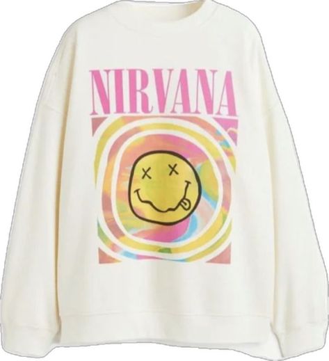 Nirvana Sweatshirt, Preppy Sweatshirts, Cute Preppy Outfits, Sweatshirt Fabric, Xl Fashion, Preppy Outfit, Birthday Wishlist, Preppy Outfits, Oversized Sweatshirt