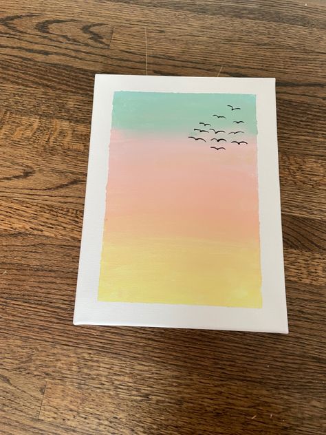 Sky Painting, Simple Acrylic Paintings, Crafty Kids, Sunset Painting, Diy Canvas Art Painting, Sunset Sky, Painters Tape, Diy Canvas Art, Diy Canvas