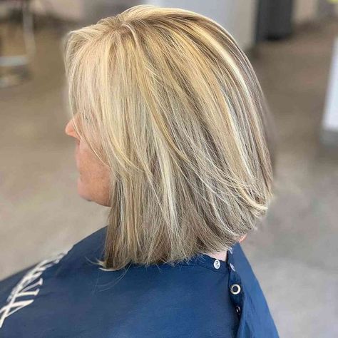 Low-Maintenance Long Bob Shoulder Length For Thinning Hair, Medium Length Lobs, Medium Length Bob For Thick Hair, Shoulder Length Hair Cuts Long Bobs, Medium Bob With Long Layers, Straight Bob Haircut Shoulder Length, Shoulder Length One Length Hair, Easy Shoulder Length Haircut, Medium Length Bob Haircuts For Women