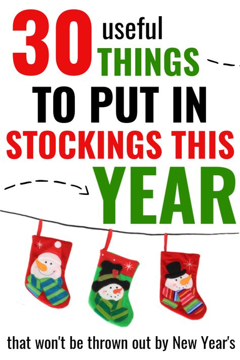 Minimalist Stocking Stuffers: 30 useful things to put in stockings this Christmas! Useful stocking stuffers that people actually need. #christmas Things To Put In Stockings Holidays, How To Stuff A Stocking, What To Put In Christmas Stocking, Small Stocking Stuffer Ideas, Christmas Socks Exchange Fillers, What To Put In A Stocking, Stocking Themes For Adults, Stocking Stuffers List, Alternative To Christmas Stocking