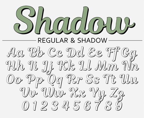 Shadow Writing Font, Blueprint Font, Pretty Fonts Alphabet, Cursive Handwriting Fonts, Cursive Fonts Alphabet, Shadow Font, Fonts Handwriting Alphabet, Fonts Script, Style Letters