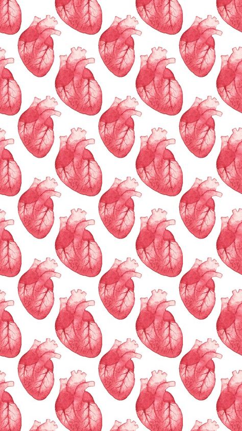 Congenital Heart Defect Awareness, Wallpaper Designs For Walls, Heart Background, Anatomical Heart, Human Heart, Summer Wallpaper, Heart Wallpaper, Heart On, Wallpaper Iphone Cute