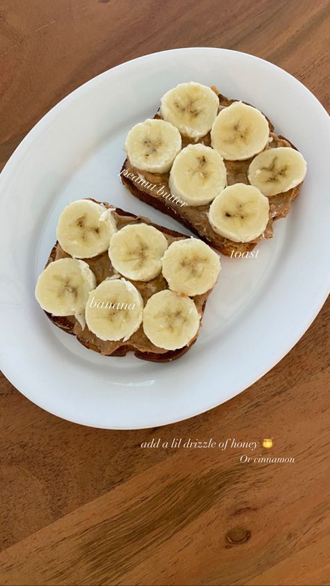 breakfast, breakfast idea, breakfast recipe, peanut butter, delicious breakfast, banana, fruit, aesthetic, aesthetic breakfast, aesthetic food, peanut butter toast, toast, healthy breakfast, healthier breakfast, food inspo, breakfast inspo Peanut Butter Banana Toast Aesthetic, Peanut Butter Toast Aesthetic, Peanut Butter Banana Bread Healthy, Pb Banana Toast, Healthy Breakfast Toast, Healthier Breakfast, Peanut Butter Breakfast, Healthy Toast, Breakfast Banana