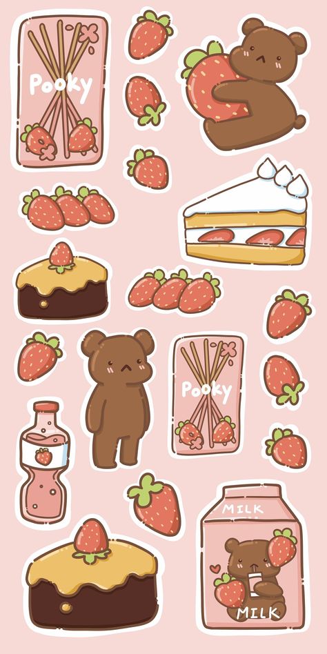 Discover The Best Professional Services in Graphic Design, Digital Marketing, Animation, Writing, and More Printable Wall Collage, Bear Artwork, Printable Sticker Sheets, Cartoon Food, Photo Strip, Strawberry Bear, Barbie Dolls Diy, Chocolate Art, Scrapbook Stickers Printable