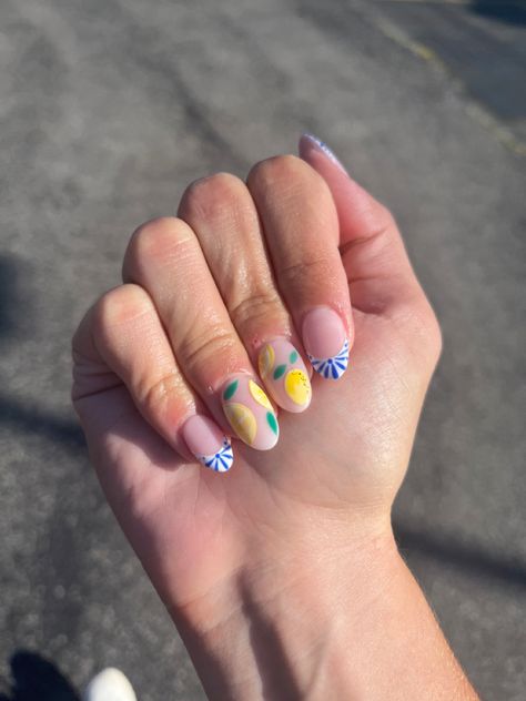 Amalfi Coast Nails, Coast Nails, Almond Gel Nails, Art Nail Designs, Nails Styles, 2023 Nail, Inspired Nails, Nail Arts, Amalfi Coast