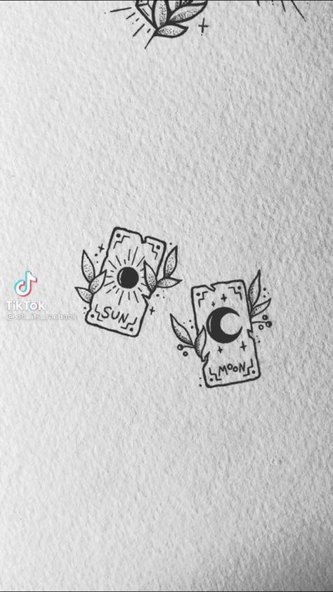 Complimentary Friend Tattoos, Easy Things To Learn To Draw, Tattoo Sun And Moon, Tattoo Sun, Matching Friend Tattoos, Matching Tats, Bestie Tattoo, Bff Tattoos, Friendship Tattoos