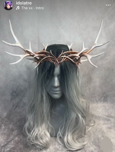 Deer Antler Crown, Antler Accessories, Druid Costume, Antler Crown, Halloween Costumes 2022, Round Of Applause, Elven Jewelry, Art Outfit, Halloween This Year