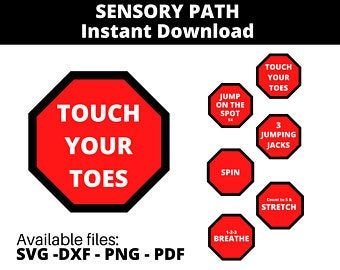 Sensory walk svg | Etsy Sensory Pathways, Sensory Path, Special Needs Toys, Vinyle Cricut, Floor Decals, Integrated Learning, Kids Moves, Movement Activities, Sensory Room