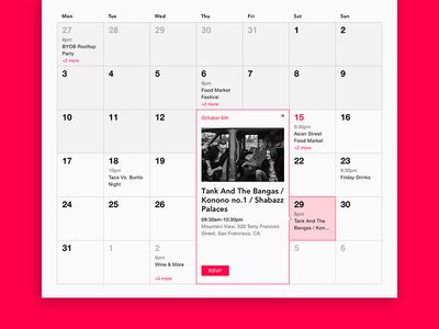 Events Calendar Program Calendar Design, Event Calendar Design, Events Calendar Design, Calendar Design Layout, Menu Calendar, Ux Design Principles, Wix Design, Wedding Calendar, Event Layout