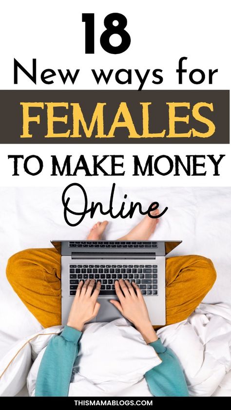 Ready to boost your income from the comfort of your home? Discover 18 NEW WAYS FOR FEMALES TO MAKE MONEY ONLINE!  Whether you're looking for a side hustle or a full-time gig, these fresh ideas will inspire you. From creative freelancing to savvy investing, #7 is my personal favorite and might just be the perfect fit for you! Dive in and start your journey to financial freedom today. earn money online fast, ways to get money, money making hacks, easy money online, money life hacks Earn Extra Money Online, Stay At Home Jobs, Legitimate Work From Home, Making Money From Home, Best Ways To Make Money, Home Business Ideas, Work At Home Jobs, Extra Money Online, Make Money At Home