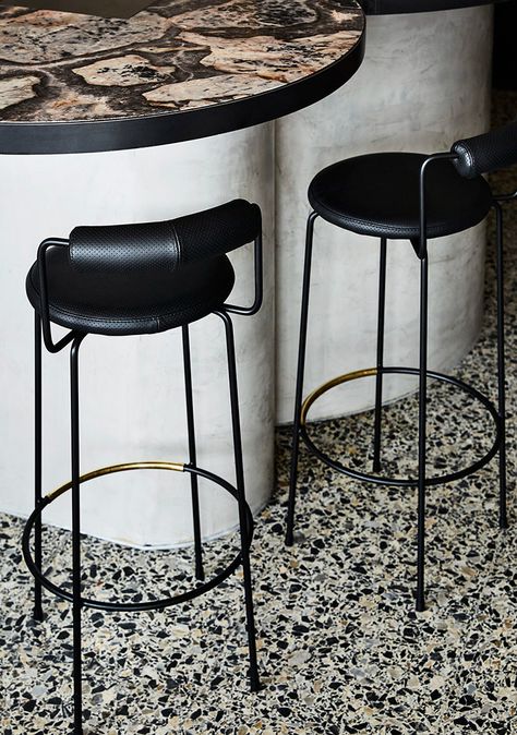 Gestalt New York Is More Than the Sum of Its Parts Counter Stools With Backs, Kursi Bar, Home Bar Accessories, Trendy Bar, Cart Decor, Bar Cart Decor, Diy Chair, Bar Chair, Modern Bar