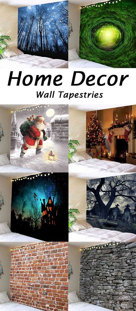 50% Off Wall Tapestry, 1000+ Wall Tapestry Style On Dresslily, Free Shipping! Tapestry Bedroom Ideas, Tapestry Office, Zen Lounge, Kitchen Decoration Ideas, Tapestry Bedroom, Work Spaces, Trampolines, Best Wall, Chic Gifts