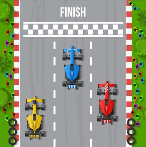 Free vector race finish top view illustr... | Free Vector #Freepik #freevector #finish #finish-line #race-track #rally-car Top View Illustration, View Background, Cars Cartoon, View Illustration, Race Car Track, Pixel Game, Cars Design, Hand Crafts For Kids, Road Design