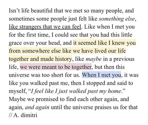 When I Met You, How We Met, Meant To Be Together, So Many People, I Appreciate You, I Meet You, Previous Life, Our Life, Meet You