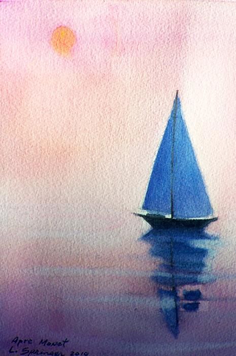 Landscape Painting Ideas, Watercolor Paintings For Beginners, Soyut Sanat Tabloları, Watercolor Paintings Easy, Watercolor Painting Techniques, 수채화 그림, Watercolor Landscape Paintings, Easy Watercolor, Beginner Painting