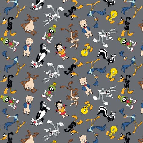 Looney Tunes Wallpaper, Warner Bros Cartoons, Looney Tunes Characters, Childrens Fabric, Classic Cartoon Characters, Table Cloths, Bugs Bunny, Fancy Dress Costumes, Clothes Patterns