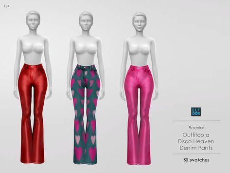 Sims 4 Disco Cc, Metallic Pants, Sims 4 Clutter, Metal Clothing, Sims 4 Dresses, Ts4 Cc, Maxis Match, Sims Mods, Sims 4 Mods