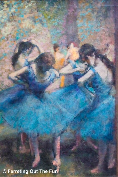 Dancers in Blue by Edgar Degas at the Musee d'Orsay in Paris, France Edgar Degas Art, Degas Dancers, Dancer Poster, Degas Paintings, Blue Poster, Oil Canvas, Edgar Degas, Blue Painting, Impressionist Art