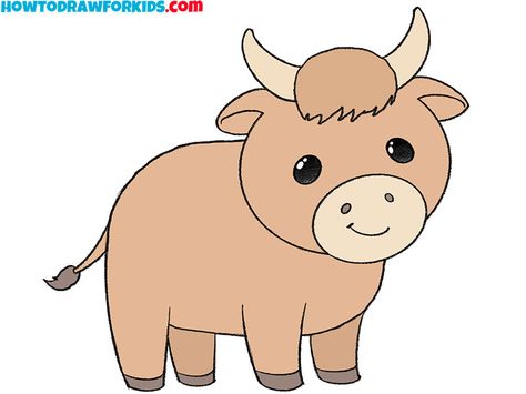 simple ox drawing Ox Drawing Easy, Carabao Drawing Easy, Ox Pictures, Ox Drawing, Ox Cartoon, Bail Pola, Autumn Scrapbook, Outline Pictures, Sketching Tips