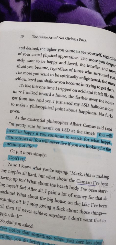 Quotes From Self Help Books, Comforting Book Quotes, Funny Book Quotes Aesthetic, The Subtle Art Of Not Giving A Fck Quote Book, The 5 Am Club Book Quotes, The Subtitle Art Of Not Giving Book, Book Qoutes About Life Lessons, Mindset Book Quotes, The Subtle Art Of Not Giving A Fck Notes