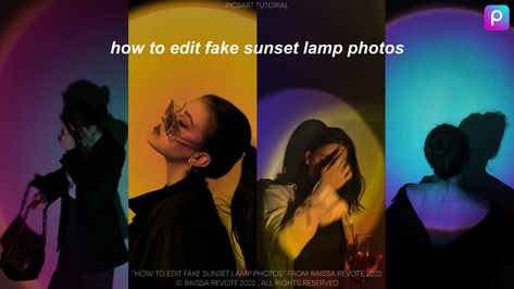 sunset lamp photo editing tutorial Sunset Lamp Picture Ideas, Video Editing Light Effect, Sunset Lamp Photo Ideas, Photo With Sunset Lamp, Fake Sunset, Sunset Lamp Overlay, Picsart Tutorial, Orange Lamps, Sunset Lamp