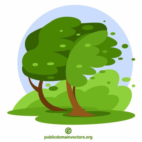 PublicDomainVectors.org-Strong wind Wind Blowing Trees, Wind Clipart, Wind Cartoon, Hot Wheels Garage, Wind Blowing, Free Clipart Images, Clipart Free, Nature Drawing, Puget Sound