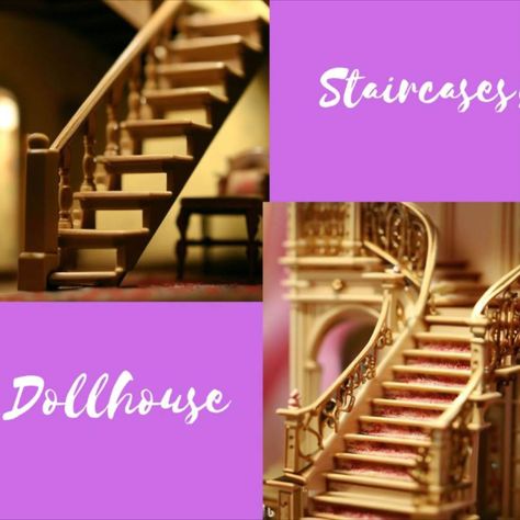 dollhouse staircases how to create them Dolls House Staircase, Dollhouse Stairs Diy, Dollhouse Stairs, Dollhouse Staircase, Victorian Dollhouse Furniture, Stairs Diy, Redo Stairs, Dollhouse Flooring, Dollhouse Furniture Tutorials