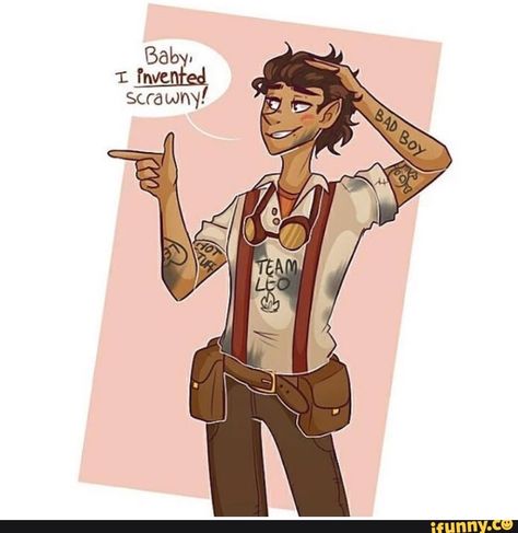 Leo Valdez Tattoo, Leo Fanart, Pjo Characters, Percy Jackson Wallpaper, Team Leo, Frank Zhang, Percy Jackson Quotes, Percy Jackson Fan Art, Percy Jackson Characters