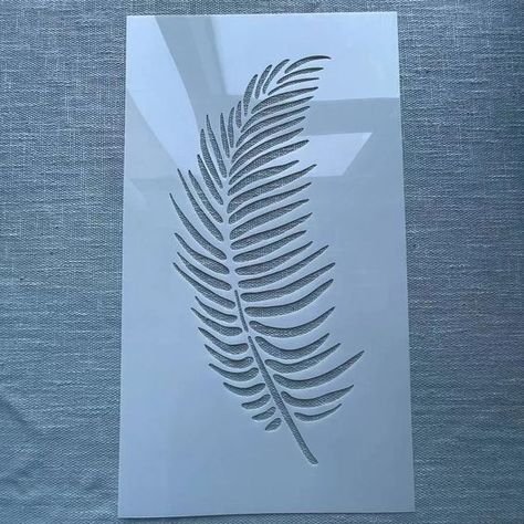 Leaves Cutout, Cutout Painting, Leaves Stencil, Leaf Wall Stencil, Wall Stencil Designs, Stencil Patterns Templates, Cool Easy Drawings, Leaf Cutout, Fabric Paint Diy