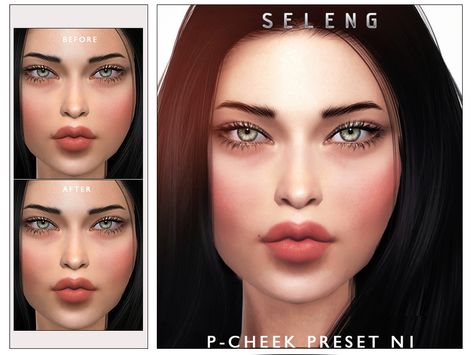 Seleng's P-Cheek preset N1[Patreon] Sims 4 Cc Cheek Presets, Sims Presets, Alpha Cc, Sims 4 Black Hair, Mod Hair, Face Details, Cc Mods, Face Features, Skin Details