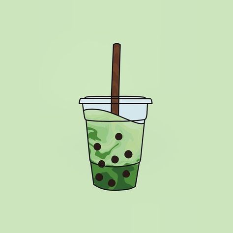 Boba Illustration Cute, Boba Illustrations, Boba Icon, Boba Tea Illustration, Boba Painting, Boba Poster, Boba Drawing, Boba Art, Bubble Tea Flavors