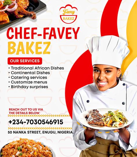 Chef Poster Design, Class Poster Design, Baking Poster, Food Flyer Design, Food Catalog, Ig Design, Graphic Design Inspiration Poster, Restaurant Design Inspiration, Childhood Photography