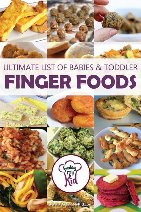 Ultimate List of Baby and Toddler Finger Foods | Feeding My Kid Finger Foods For Babies, Friendsgiving Recipes Appetizers, Foods For Babies, Fingerfood Baby, Toddler Finger Foods, Healthy Finger Foods, Nutrition Classes, Baby Led Weaning Recipes, Weaning Recipes