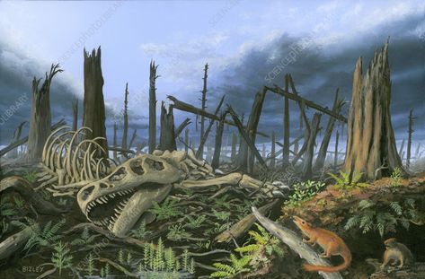 Impact Event, Dinosaur Age, Nuclear Winter, Event Illustration, Cretaceous Period, Earth Atmosphere, Science Photos, Dinosaur Art, The Aftermath