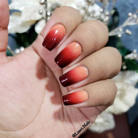 Fall Ombre Nails, Nail Ideas For Fall, Ombre Nail Colors, Ombre French Nails, Burgundy Acrylic Nails, Orange Ombre Nails, Fall Ombre, Fall Acrylic, Maroon Nails