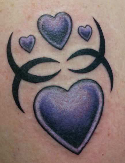 Purple Heart Tattoo, Purple Heart Tattoos, Purple Tattoos, Heart Tattoos, Tattoos For Lovers, Purple Hearts, Heart Tattoo Designs, Bracelets Handmade Diy, My Tattoo